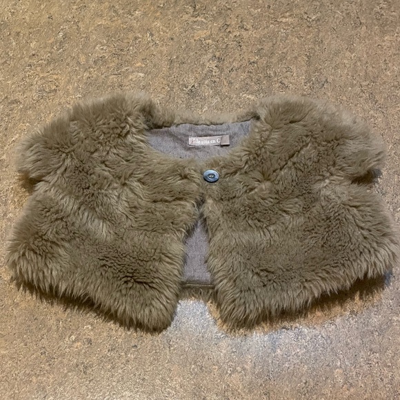 Je Suis En CP Girls Faux Fur Shrug - 7 - Picture 1 of 4